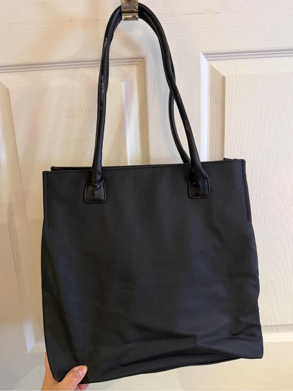 New York and Company Simple Black Tote Bag